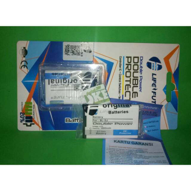 Baterai Nokia BL5J BL 5J BL-5J Original LF - Batre Nokia BL-5J BL5J Double Power LF
