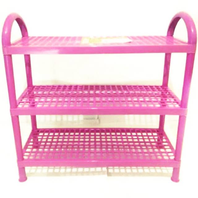 Rak sepatu plastik serbaguna 3 susun/Tingkat