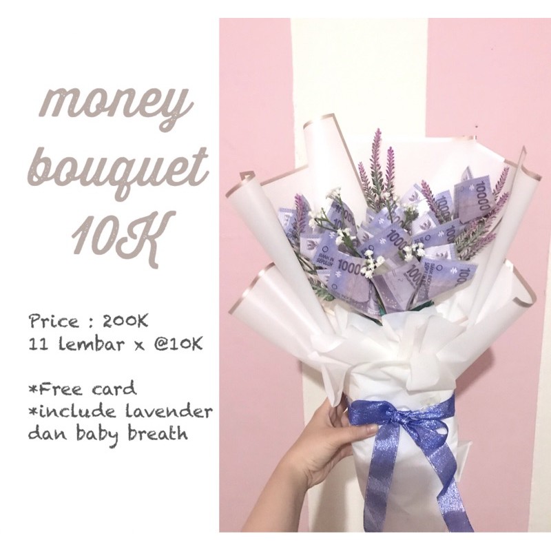 money bouquet/ buket uang asli