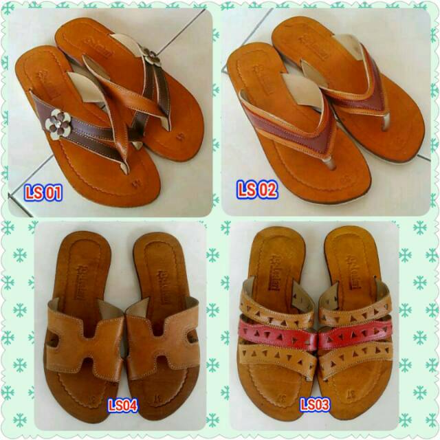  SANDAL  KULIT  CEWEK ORI MAGETAN Shopee Indonesia