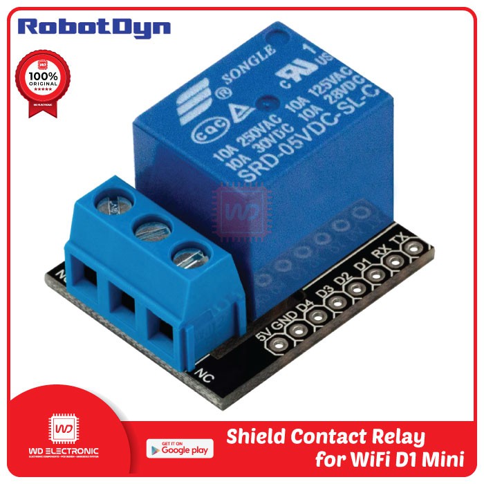 ROBOTDYN SHIELD CONTACT RELAY FOR WIFI D1 MINI RELAY WEMOS D1 MINI