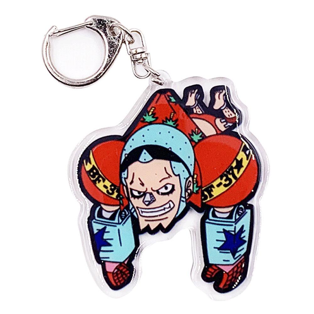 Lanfy Luffy Gantungan Kunci Luffy Zoro Dua Sisi Liontin Scultures Acrylic Key Ring