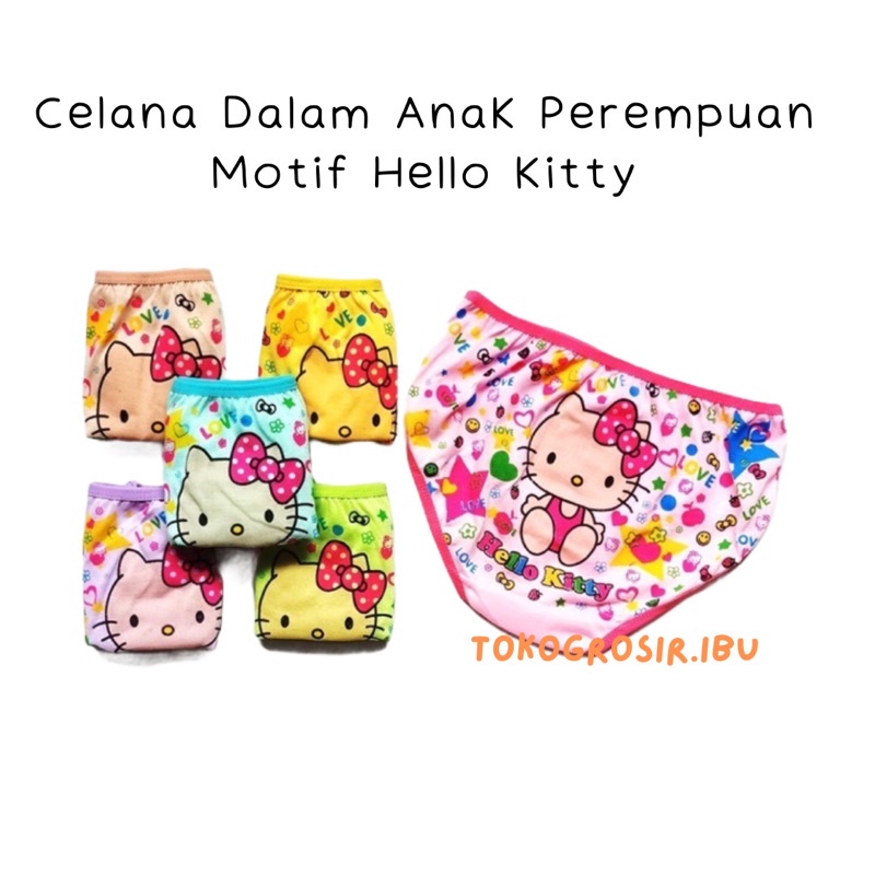 Lusinan CD Celana Dalam Anak Perempuan Cewek Esse Sempak Kancut Cawet Anak Perempuan Hellokitty