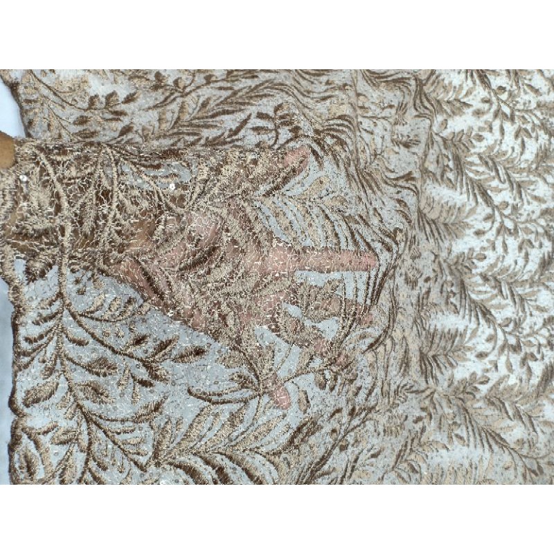 KAIN KEBAYA .TILLE.KOREA.BAHAN.GAUN.BRUKAT.TILE.MUTIARA
