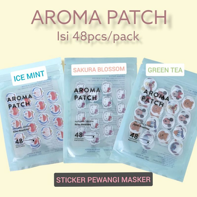 Stiker Aroma Terapi isi 48pcs per pack harga per pack/stiker pack aroma/stiker masker aroma terapi/s
