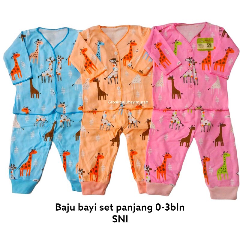 Setelan PANJANG bayi motif JERAPAH