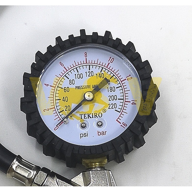 Tekiro Tire pressure gauge 200PSI / Isian angin 3 fungsi / TG 3 / isi ban