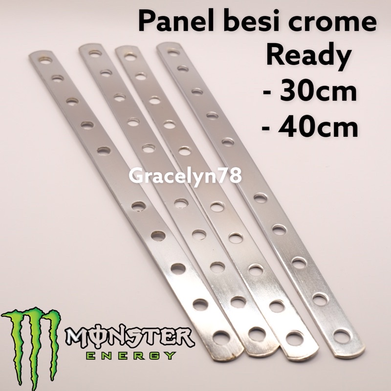 panel besi crome panjang 40cm tebal 2,5mm