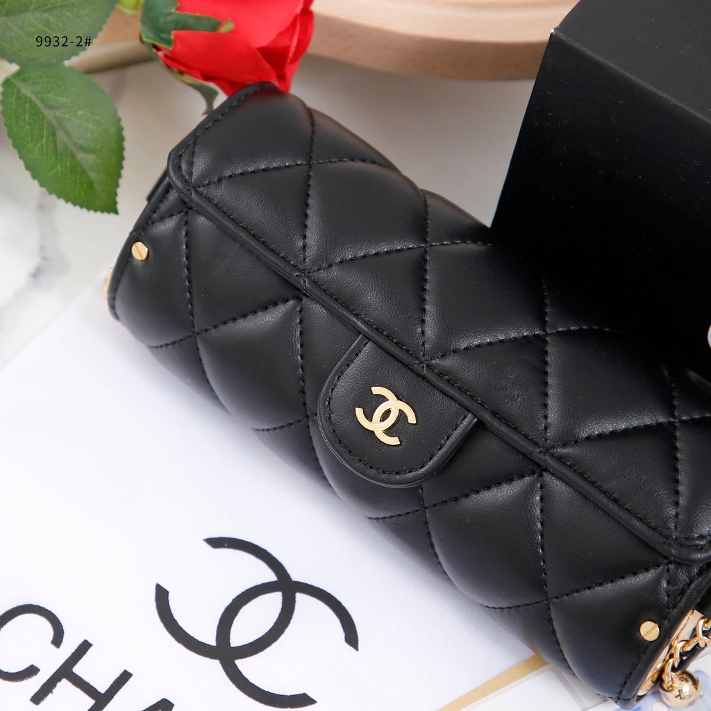 Ch Mini Sling Bag Lambskin in Black #9932-2