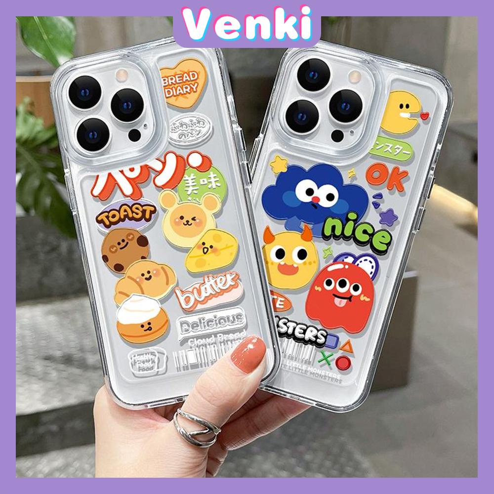 iPhone Case HD Acrylic Hard Case High Clear Metal Button Protection Camera Shockproof Cute Monster Compatible For iPhone 14 Pro Max 14 Plus 13 Pro Max 12 Pro Max 11 XR 7Plus