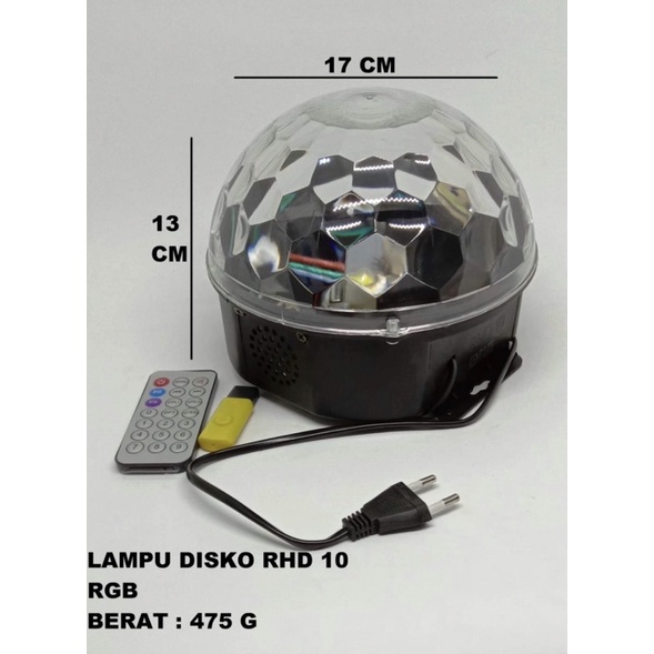 Lampu Disco Chrystal Magic ball Warna warni