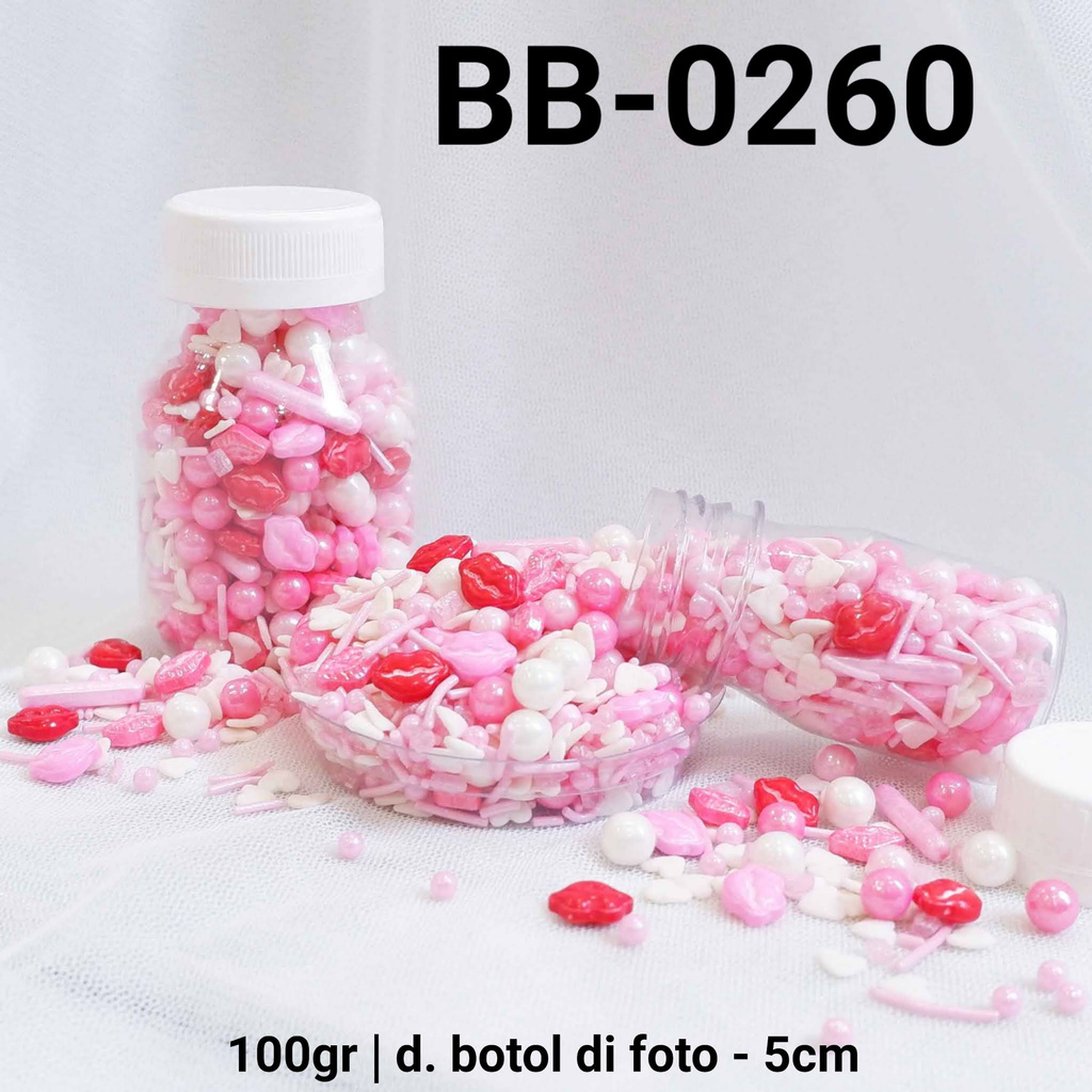 

BB-0260 Sprinkles sprinkle springkel 100gr bibir hati pink valentine yamama baking grosir murah sprinkles cake dekorasi mutiara trimit decoration story sprinklestory sprinklesstory sprinkle story yamama baking