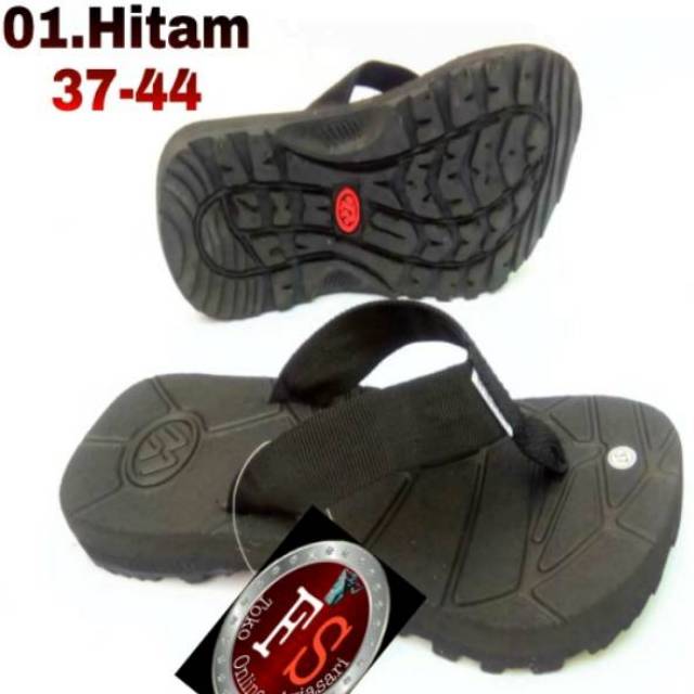  SANDAL  JEPIT GUNUNG PRIA  HITAM POLOS  SANDAL  WANITA SENDAL 