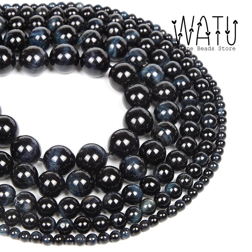 Batu Alam Tiger Eyes Hitam Natural Stone Round Beads