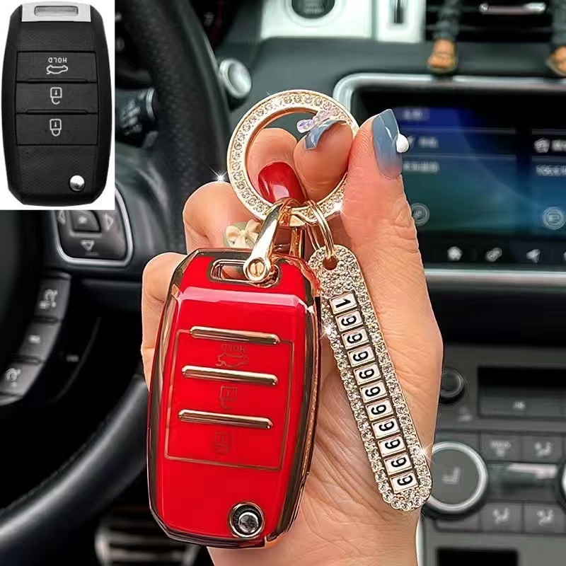 Cover Kunci Mobil Bahan TPU Untuk Kia Rio 3 K2 Ceed Cerato K3 Sportage 4 Picanto K5 Optima Sorento 2017 2018