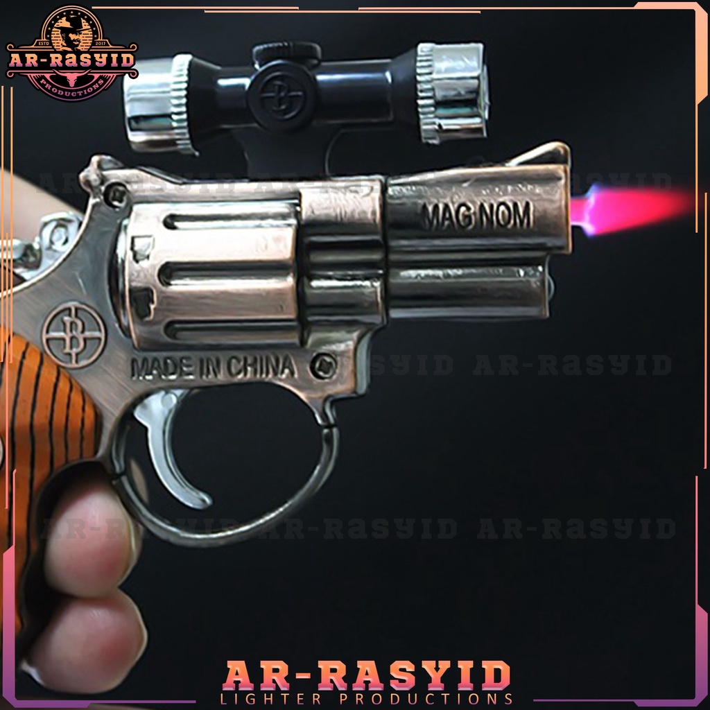 BISA COD Korek Api Bara Gas Pistol Laser Senter Magnom Model 926