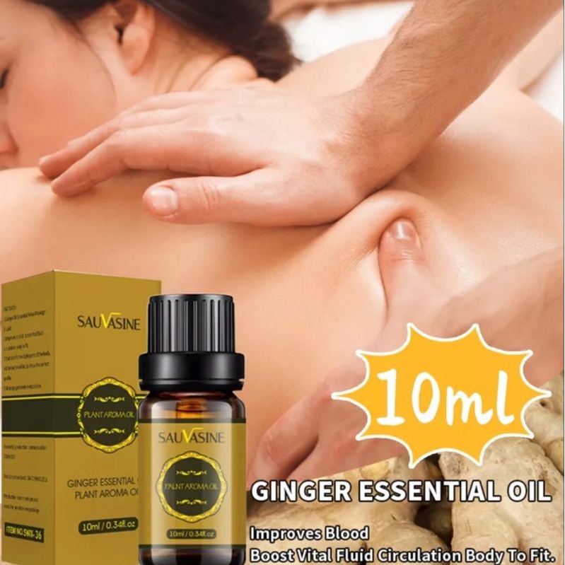 MINYAK JAHE ALAMI TERAPI DRAINASE LIMPATIK 10ml-MINYAK ESENSI TANAMAN ANTI PENUAAN MENINGKATKAN METABOLISME TUBUH MINYAK PIJAT 10ml