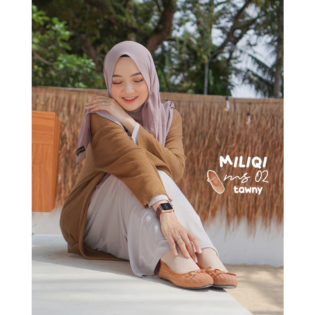 Miliqi MS-02 Sepatu Wanita Flats Shoes Couple Mom Premium Knitting Fiber Non Slip