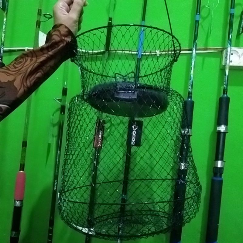 korang koja tempat ikan lipat bahan besi plus pelampung