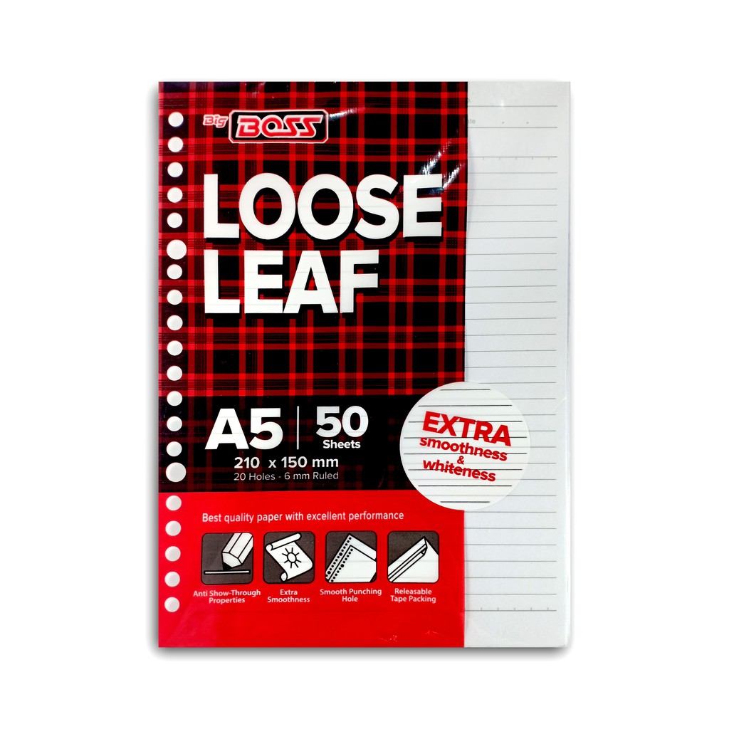 

Loose Leaf A5 50 - 1 Pcs