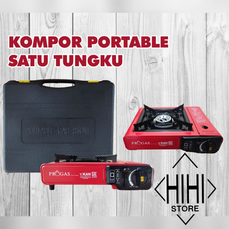 KOMPOR PORTABLE PROGAS / KOMPOR PORTABLE / KOMPOR 1 TUNGKU / KOMPOR CAMPING / KOMPOR GAS PORTABLE / KOMPOR MINI / KOMPOR GAS KALENG / KOMPOR PORTABEL