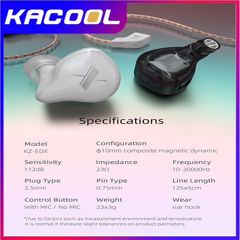 [Barang Spot] KZ EDX with Microphone In Ear Noise Cancelling Earphone Heavy Bass Sensation Sport Headset