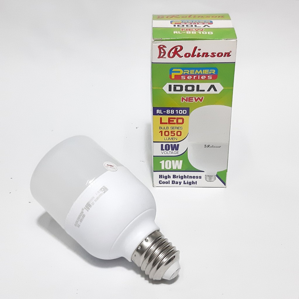 Bohlam Fitting ROLINSON LED 10 Watt Super Terang Cahaya Putih RL-8810D