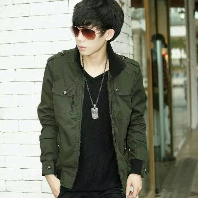 Jaket Pria Style Jepang KAZOKU GREEN