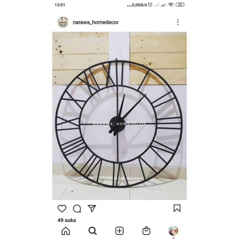 JAM DINDING BESI BESAR JUMBO D90CM