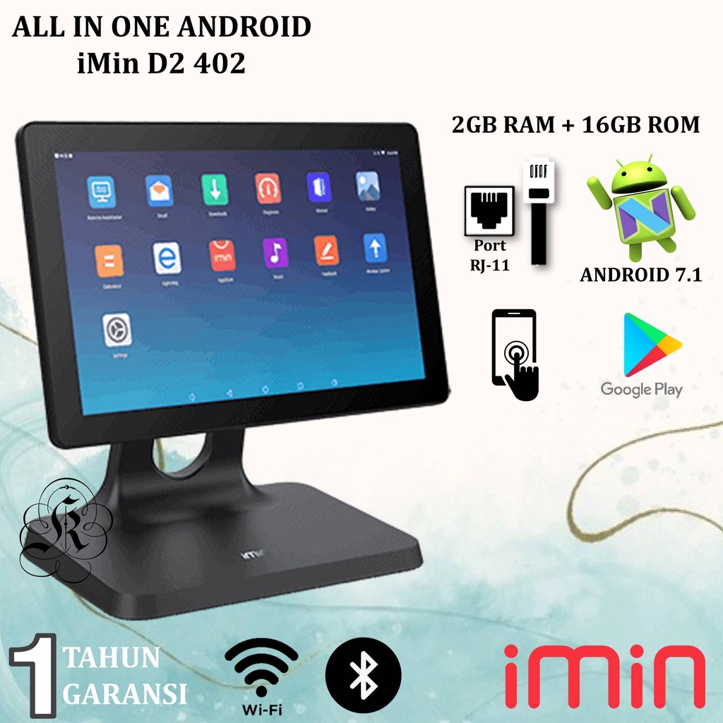 ANDROID POS DESKTOP MESIN KASIR 10&quot; iMin D2 402 2G / 16GB COCOK UNTUK RESTO / CAFE / COFEESHOP