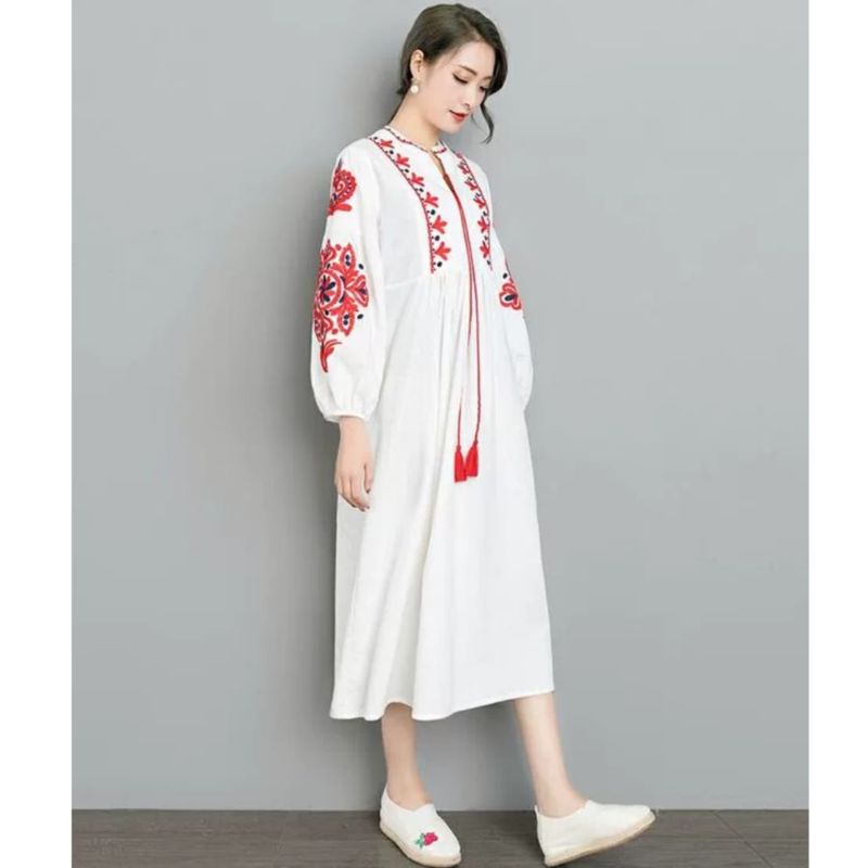 MDLV ~ 83380# Aaliyah Boho Style Maxi Dress Maxi Long Dress Fashion Import