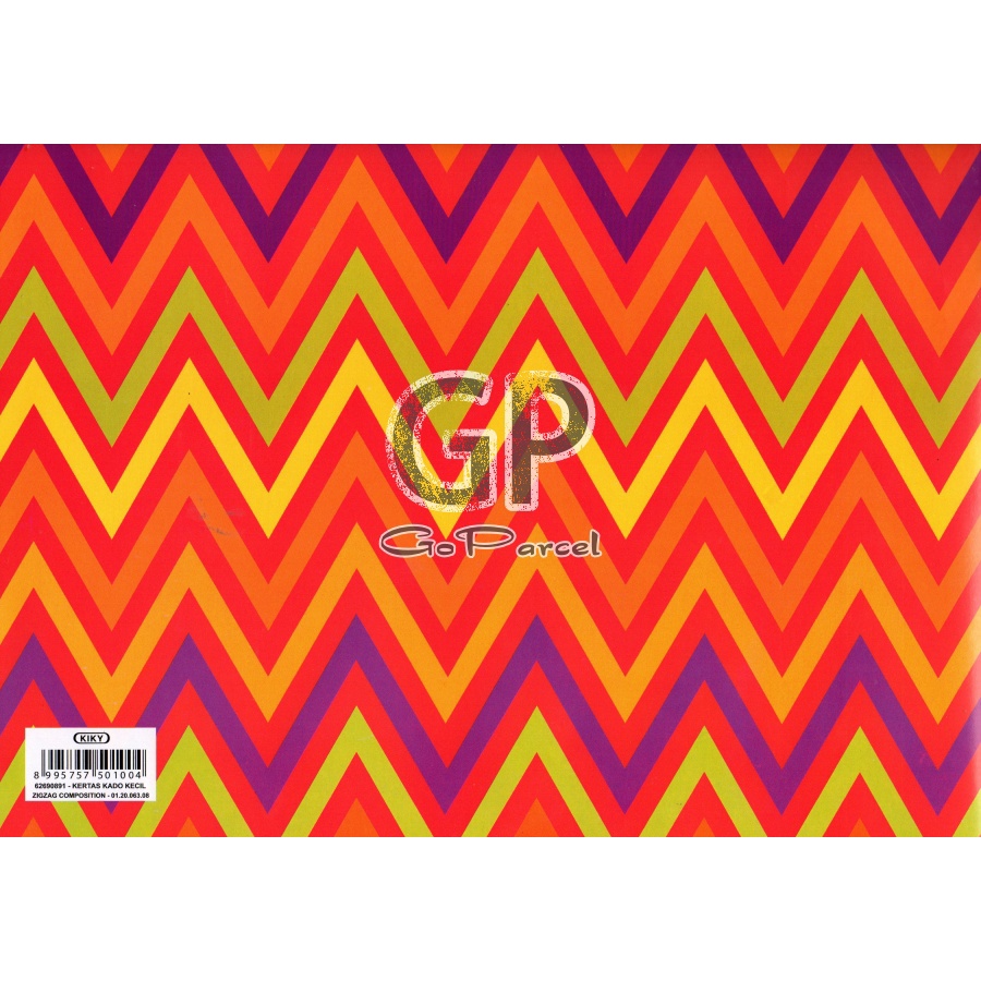 ( 5 Lembar ) KERTAS KADO ZIGZAG RAINBOW - GIFT WRAPPING PAPER ZIGZAG NETRAL COMPOSITION / DEWASA / BUTTON / KOMPOSISI WARNA MERAH RED HIJAU BIRU RAINBOW