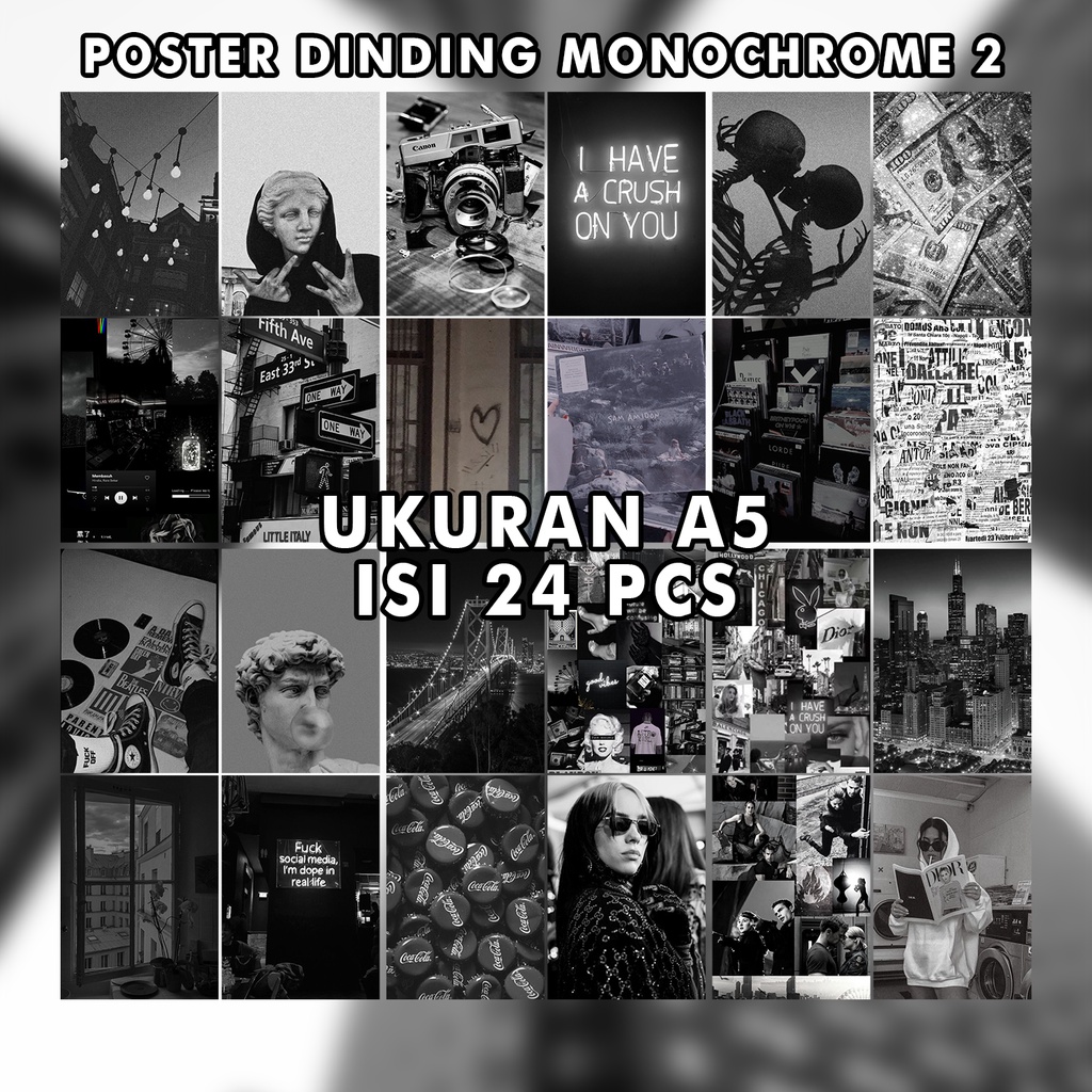 POSTER DINDING AESTHETIC BLACK 2