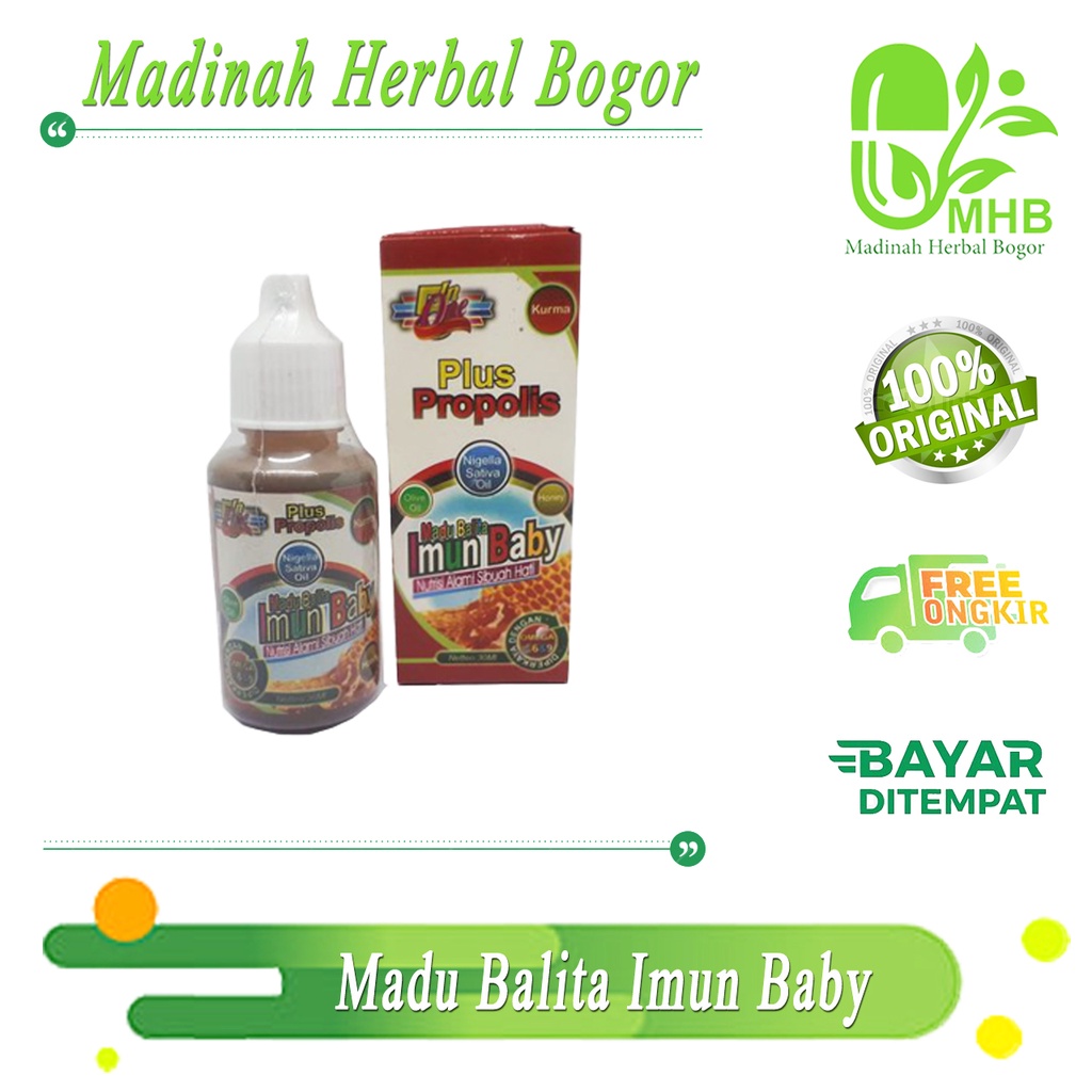 

Madu Imun Baby 5in1 Isi 30ml - Obat Imun Untuk Balita - Obat Herbal Untuk Balita