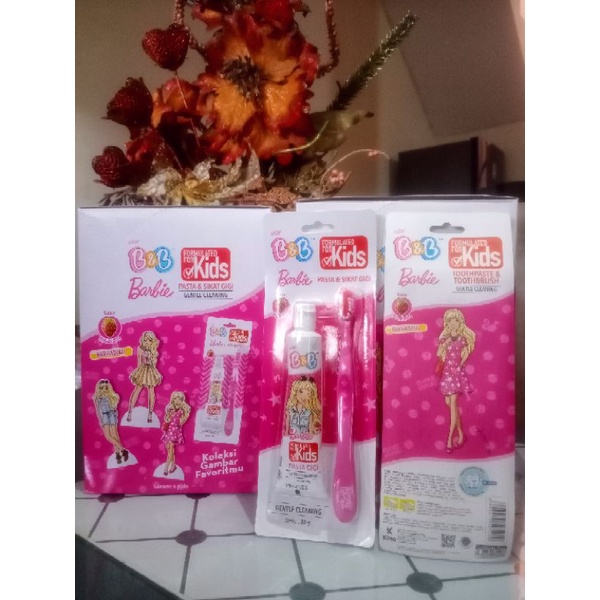 B&amp;B toothpaste &amp; brush Barbie /pasta gigi/sikat gigi