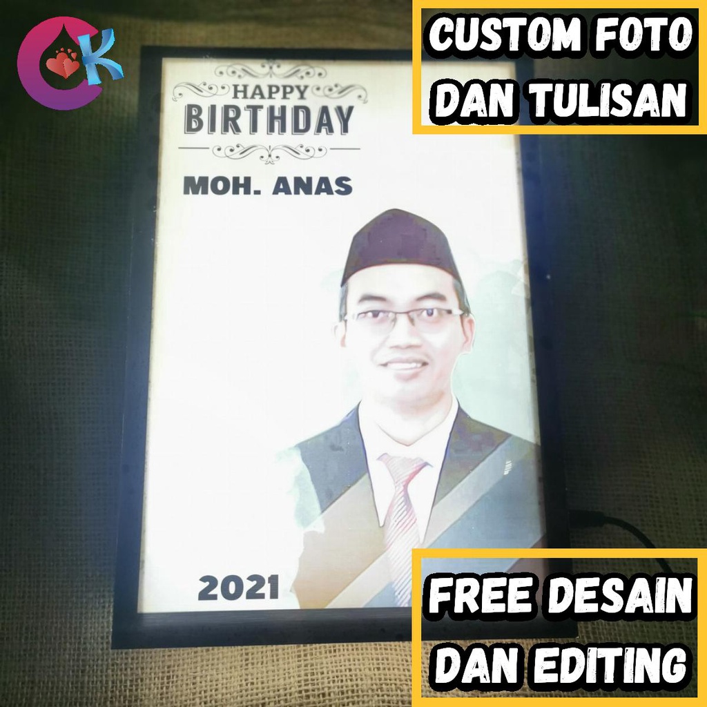 KADO ANNIVERSARY ANNIV PERNIKAHAN ISTRI IBU WANITA PACAR ANAK CEWEK LAMPU HIAS UNIK CUSTOM