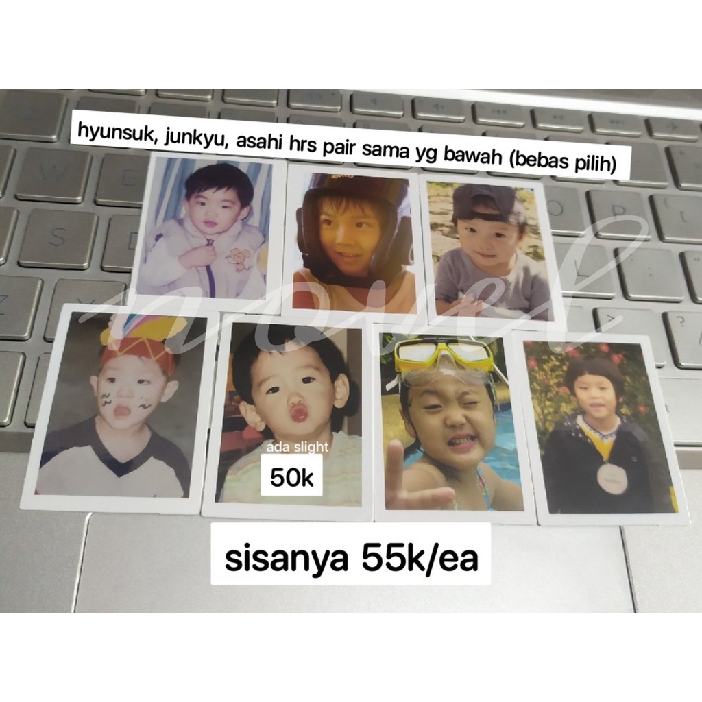 TREASURE BABY PHOTOCARD PC HYUNSUK, JIHOON, JUNKYU, ASAHI, MASHIHO, DOBBY, JEONGWOO