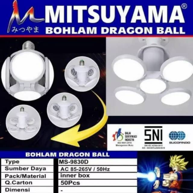 Lampu Bohlam DRAGON BALL MITSUYAMA MS-9830D