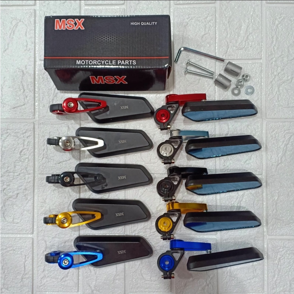 KACA SPON MOTOR VARIASI SPION BAR END SPION JALU MODEL CIRCUIT FULL CNC KACA BIRU COCOK UNTUK SEMUA 