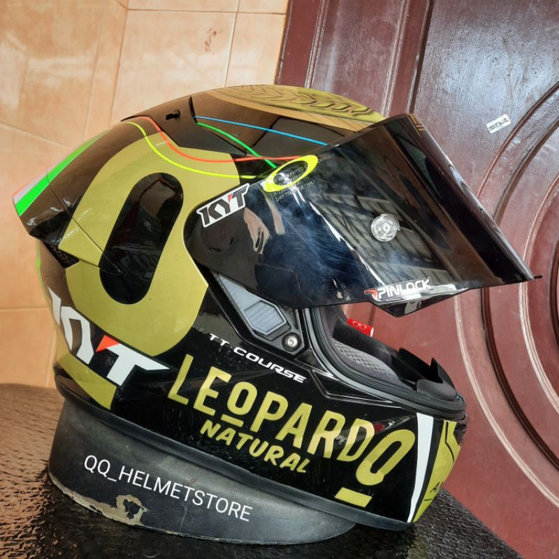 KYT TT COURSE LEOPARD GOLD WD PAKET VISOR