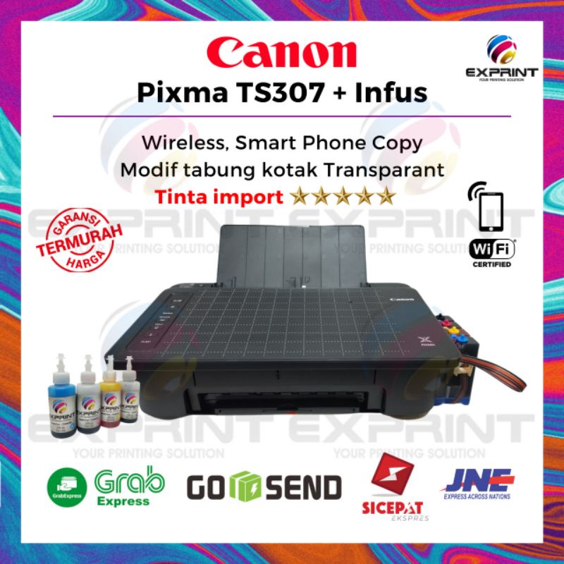 Printer Canon Pixma TS307 wireless +infus