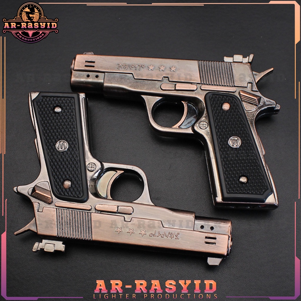 BISA COD Korek Api 2 Api Bara dan Las Gas FN Model Pistol 3577