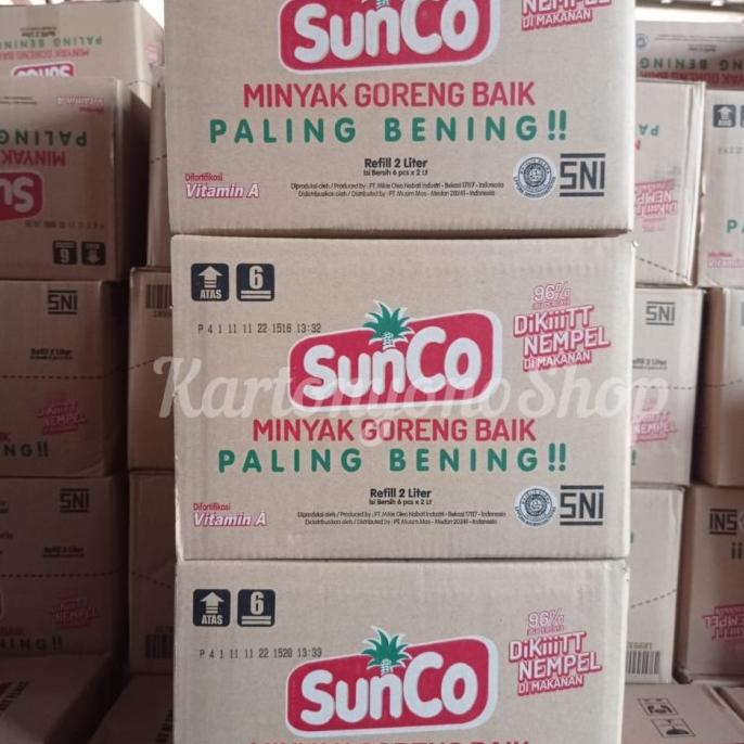 

Sunco Minyak Goreng Refil 2 liter Per Dus isi 6pcs