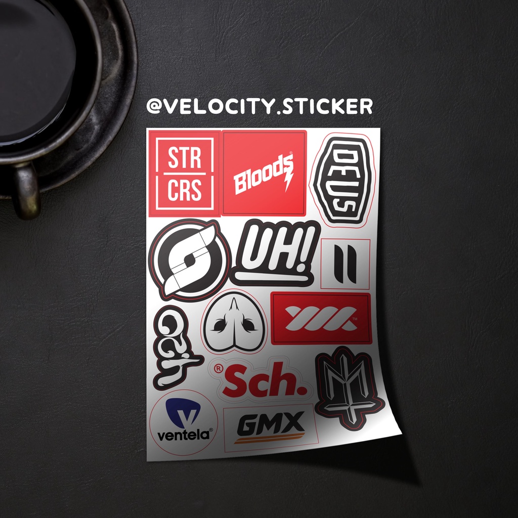 

STICKER PACK LOCAL BRAND SERIES - STIKER AESTHETIC LAPTOP, AKSESORIS HP, ANTI AIR, MOTIF,HELM,TUMBLER
