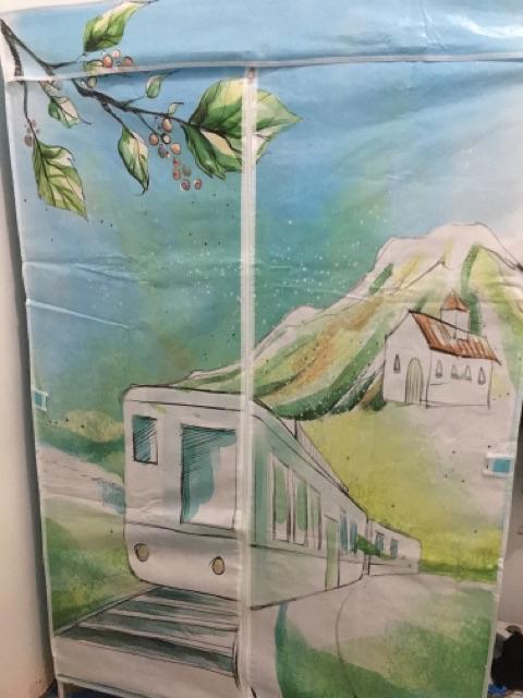 Lemari Rak Portable 2 Sisi Berbagai Motif Gambar