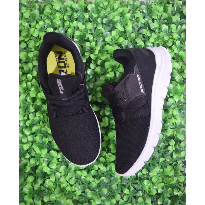 Murah SEPATU RUNNING PRIA - SPOTEC HEXA HITAM PUTIH SSPHXHPD8 Keren