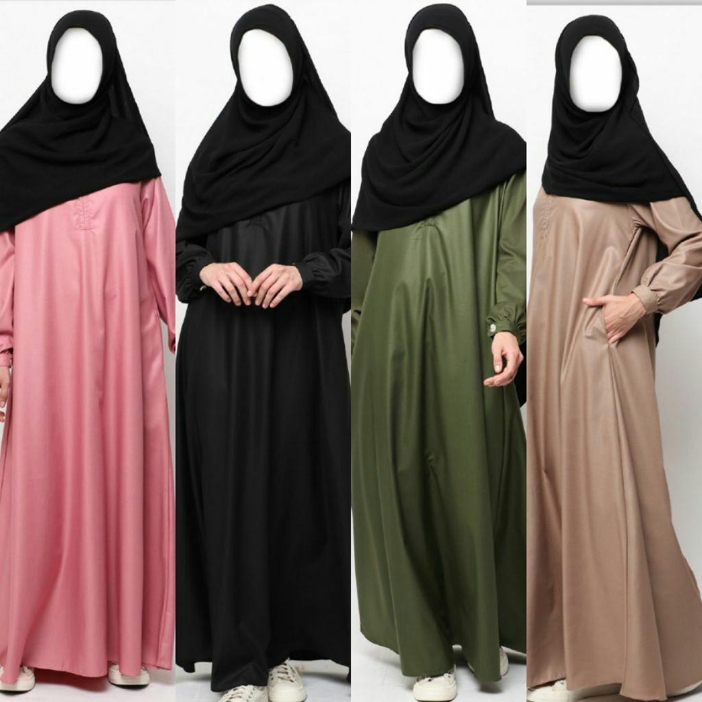 Dress Muslimah Sahaja Syari Polos