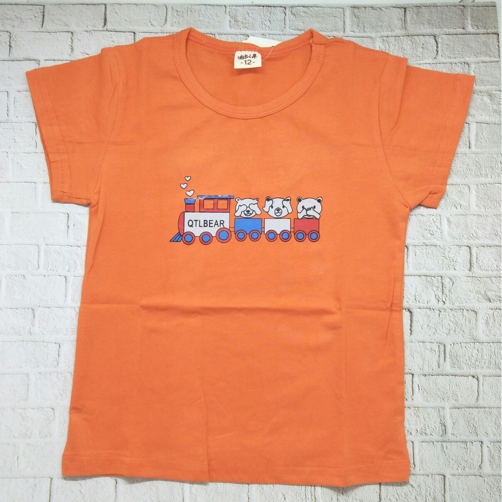 Kaos anak laki laki unisex murah usia 1-5 thn 100% import gambar - QTL BEAR TSHU06