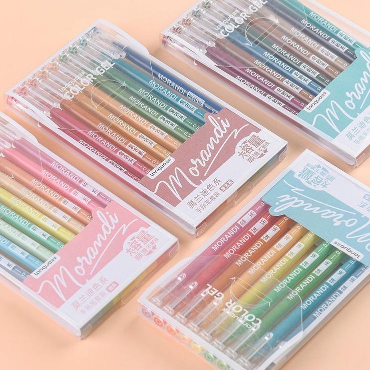 

LANGSUNG KIRIM.. Morandi Real Colors Gel Pen Set 9pc / Pulpen warna warni / Color pen / Colour pen