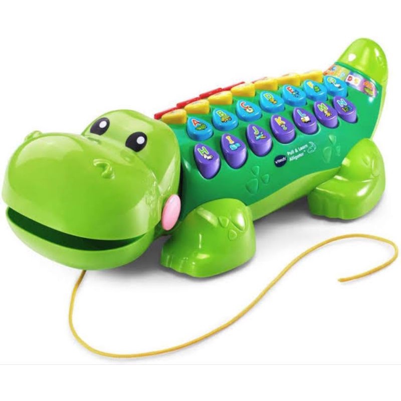 Vtech Alphabet Pull and Learn Alpha-Gator Learning ABC Toy ORIGINAL